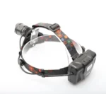 Налобний ліхтар акумуляторний 1 LED (з 3 акумуляторами та проводом у комплекті) в м'якому корпусі - гумка - Зображення 2