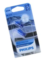 Комплект автомобільних ламп PHILIPS W5W T10 White Vision ultra 12V 12961WVUB2