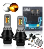 Денні ходові вогні Дхо з режимом функцією повороту 1156 PY21W BAU15S 12 smd Cree Білий Жовтий з обманкою