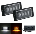 Світлодіодна двокольорова балка Led ПТФ протитуманка. ВАЗ 2110 2111 2112 2114 2115 Білий Жовтий МЕТАЛ