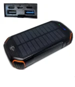 Сонячний повербанк 30000 mAh з бездротовою та швидкісною зарядкою, ліхтарик (світло, стробоскоп, режим поліція)