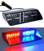 Стробоскоп мигалка. Світлодіодний попереджувальний сигнал на лобове скло в прикурювач Червоний Синій 16 Led
