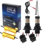 Денні ходові вогні з функцією повороту 60smd 4014 Цоколь 3157