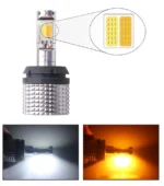 Денні ходові вогні двокольорові з режимом повороту 1156 BAU15S 1860 LED 60W Білий Жовтий - Зображення 9