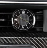 Годинник автомобільний на батарейці міні 40*40мм міні чорний з кріпленням - Зображення 2