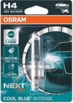 Галогенна автолампа Osram H4 Cool Blue Intense Next Gen 64193CBN 01B +100%