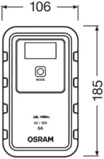 Зарядний пристрій для акумуляторів OSRAM BATTERYcharger 906 6/12V 6A OEBCS906 - Зображення 6