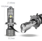 Комплект світлодіодних лінз H4 M01 48W 6000K 9600Lm - Зображення 7