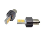 Світлодіодна лампа з цоколем 1156 BAU15s PY21W 30 SMD 3030 12-24V Жовта зі зміщенням та обманкою - Зображення 3