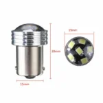 Світлодіодна лампа з цоколем 1156 BA15s P21W 6SMD 6SMD 2835 12V з лінзою Біла - Зображення 2