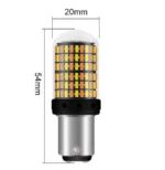 Двоколірна світлодіодна лампа з цоколем BAY15d P21W/5 168 SMD 3014 12V Білий Жовтий - Зображення 4