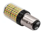 Двоколірна світлодіодна лампа з цоколем BAY15d P21W/5 168 SMD 3014 12V Білий Жовтий - Зображення 2