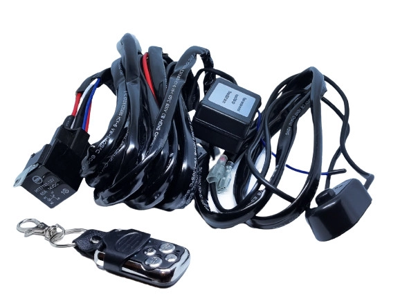 4270068580_komplekt-provodki-dlya Комплект проводки для LED фар та балок, реле підключення Проведення для LED балок, фар, туманок з пультом - Зображення 1