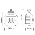 Світлодіодна балка, додаткова фара ближнього світла зі світлотіньовим кордоном 3LED CREE 45W Преміум Білий - Зображення 4