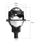 Комплект універсальних бі лед лінз 3 дюйми. Bi Led лінзи 3.00 H1 9005 9006 H4 H7 H11 LED 100W 30000Lm А3 - Зображення 2