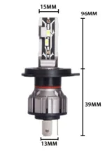 Автомобільні світлодіодні лампи з цоколем H4 E2 24 LED 5530 9-18V 6000K 8000 Lm - Зображення 4