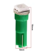 Світлодіодна лампа Т5 (W1,2W W2x2,6d) 1 SMD 5050 12V Зелена - Зображення 2