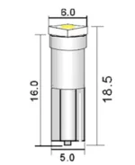 Світлодіодна лампа Т5 (W1,2W W2x2,6d) 1 SMD 5050 12V Рожева - Зображення 5