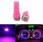 Світлодіодна лампа Т5 (W1,2W W2x2,6d) 1 SMD 5050 12V Рожева - Зображення 4