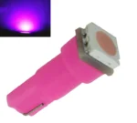 Світлодіодна лампа Т5 (W1,2W W2x2,6d) 1 SMD 5050 12V Рожева