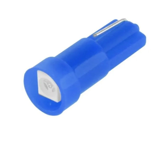 4388018119_svitlodiodna-lampa-t5 Світлодіодна лампа Т5 W1,2W W2x2,6d 1 smd 3528 24V Синя - Зображення 1