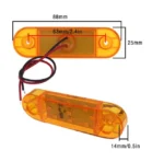 Світлодіодний габаритний ліхтар 9 SMD Жовтий 88x25x14mm 1шт. - Зображення 2