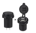 Автомобільний зарядний пристрій 2 порти USB ПРЕМІУМ врізна розетка, сине підсвічування - Зображення 8