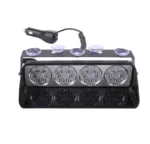 Стробоскоп мигалка. Світлодіодний попереджувальний сигнал на лобове скло у прикурювач Червоний Синій Білий - Зображення 3