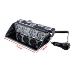 Стробоскоп мигалка. Світлодіодний попереджувальний сигнал на лобове скло у прикурювач Червоний Синій Білий - Зображення 5