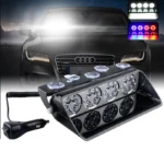 Стробоскоп мигалка. Світлодіодний попереджувальний сигнал на лобове скло у прикурювач Червоний Синій Білий