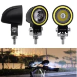Світлодіодна додаткова фара для квадроцикла, мотоцикла, мопеда, автомобіля з ангельськими очима