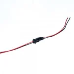 Конектор "тато+мама" 12 В 2pin чорний із затискачем та проводом, комплект - Зображення 3