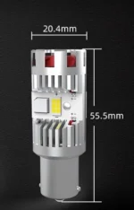 Світлодіодна лампа з цоколем 1156 BAU15s P21W 2SMD 3570 9-16V 24W 3000LM  Біла - Зображення 5