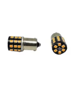 Світлодіодна лампа з цоколем PY21W ba15s 1156 33SMD 2835 10-30V з драйвером Жовта - Зображення 2