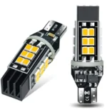 Світлодіодна лампа T15 W16W W2.1x9.5d, W16W, 921 24SMD 2835 12-24V з обманкою Жовта - Зображення 3