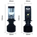 Комплект світлодіодних лінз з активним охолодженням Y10 BI-LED H4 mini 70W 16000Lm 6000К 9-16V - Зображення 5