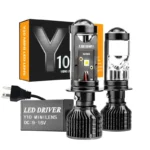 Комплект світлодіодних лінз з активним охолодженням Y10 BI-LED H4 mini 70W 16000Lm 6000К 9-16V - Зображення 6