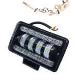 Світлодіодна фара ближнього світла 4 лінзи з ДХО 60W 12-24V 5800Lm метал Біла