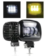 Світлодіодна двокольорова балка, додаткова фара 45W 3 лінзи метал Преміум Ближнє Біле/Жовте світло