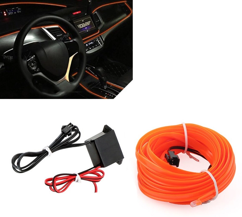 4547035996_svitlodiodnij-gnuchkij-neon Світлодіодний гнучкий неон з інвертором (драйвером) 5 метрів Помаранчевий - Зображення 1