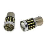 Світлодіодна лампа з цоколем 1156 BA15s P21W 54 SMD 3014 12V Біла з драйвером