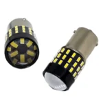 Світлодіодна лампа з цоколем 1156 BA15s P21W 54 SMD 3014 12V Біла з драйвером ПРЕМІУМ