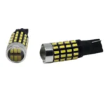 Світлодіодна лампа Т10 W5W 54 SMD 3014 12V Біла з лінзою і драйвером