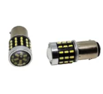 Світлодіодна лампа з цоколем 1157 (BAY15d P21/5W) 54 SMD 3014 12V Біла з лінзою і драйвером