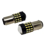 Світлодіодна лампа з цоколем 1157 (BAY15d P21/5W) 54 SMD 3014 12V Біла з лінзою і драйвером ПРЕМІУМ - Зображення 3