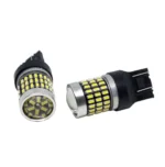 Світлодіодна лампа 7443 T20 W21/5W W3x16q 78SMD 3014 12V з лінзою і драйвером Біла