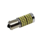 Світлодіодна лампа з цоколем 1156 BA15s P21W 144 SMD 3014 12V Біла з драйвером і лінзою - Зображення 3