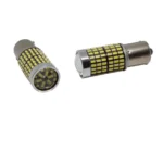 Світлодіодна лампа з цоколем 1156 BA15s P21W 144 SMD 3014 12V Біла з драйвером і лінзою - Зображення 2