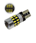 Світлодіодна лампа Т10 (W5W) 30 SMD 3014 з обманкою, драйвером і лінзою 12V Білий