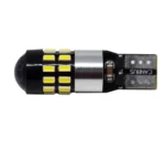 Світлодіодна лампа Т10 (W5W) 30 SMD 3014 з обманкою, драйвером і лінзою 12V Білий ПРЕМІУМ - Зображення 2